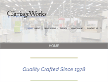 Tablet Screenshot of carriageworks.com
